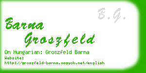 barna groszfeld business card